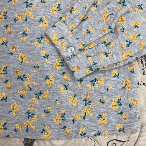 Lucky Brand Floral Split-Neck Peasant Top - Picture 3 of 5